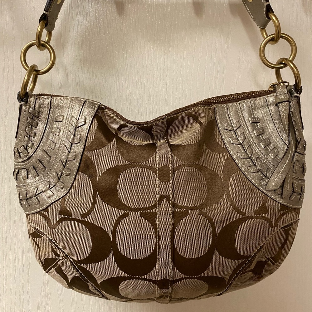 Brownish Golden Coach Purse